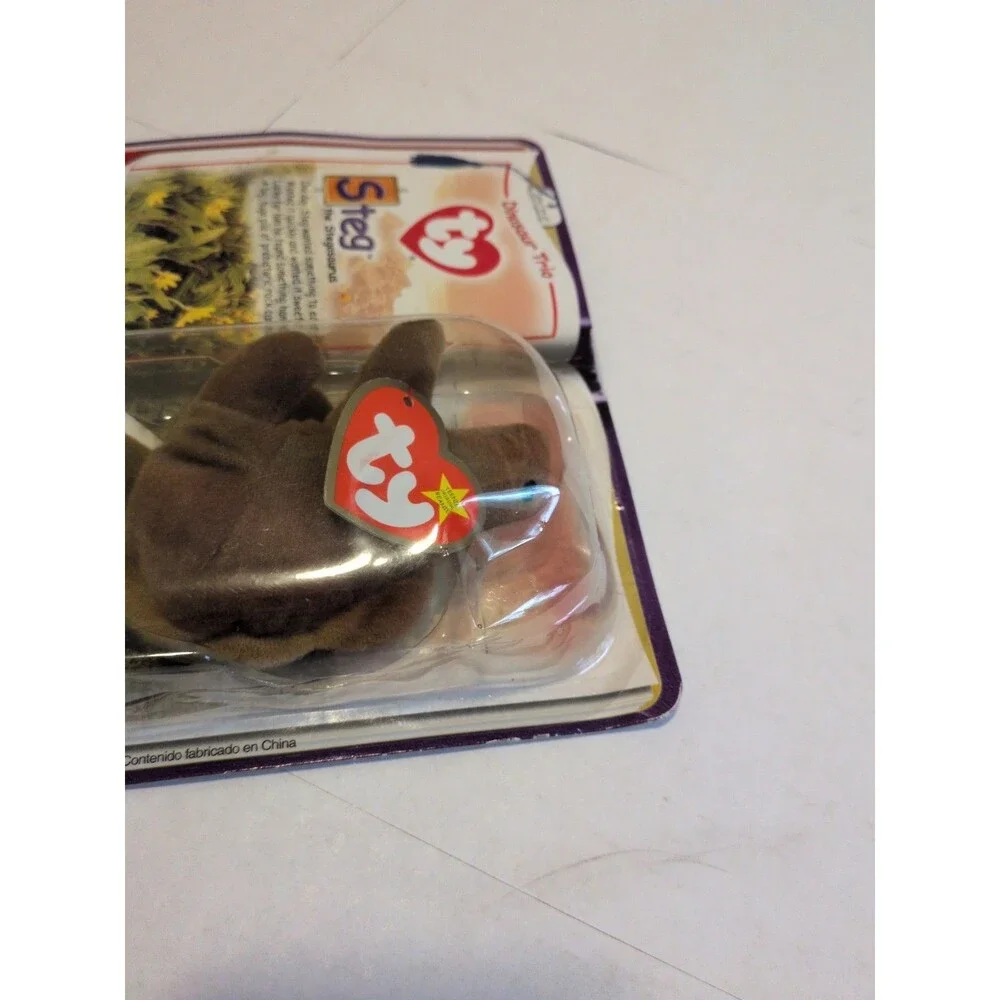 1995 McDonald's Plush Beanie Baby Steg For Collecting Dinosaur Trio